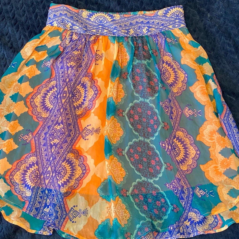 Anthropologie Multicolor Circle Skirt
